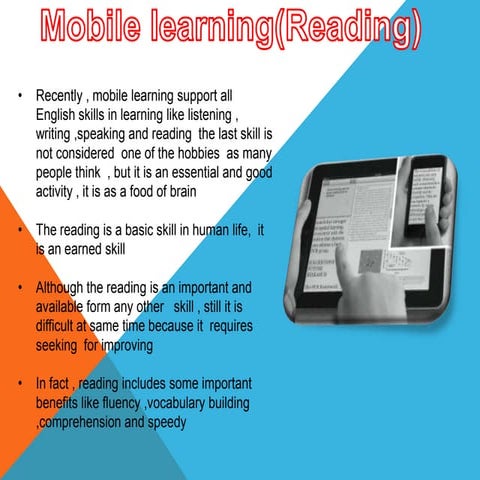 Using m learning in teaching reading