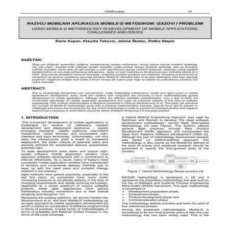 Using Mobile-D methodology in development of mobile applications: Challenges ...