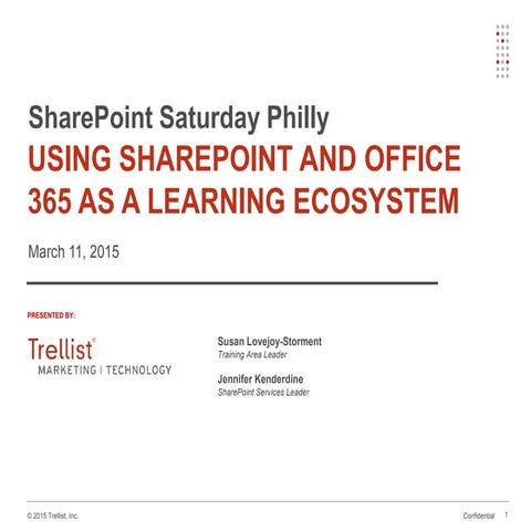 Using SharePoint / Office 365 as Learning Ecosystem