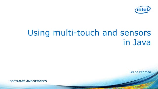 Using multitouch and sensors in Java