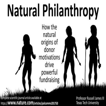 Using "natural philanthropy" in fundraising