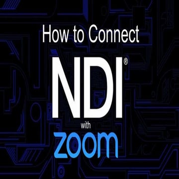 Using NDI with Zoom