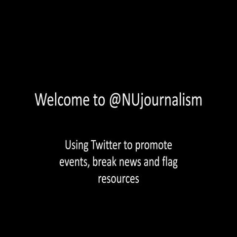 Social media for journalists