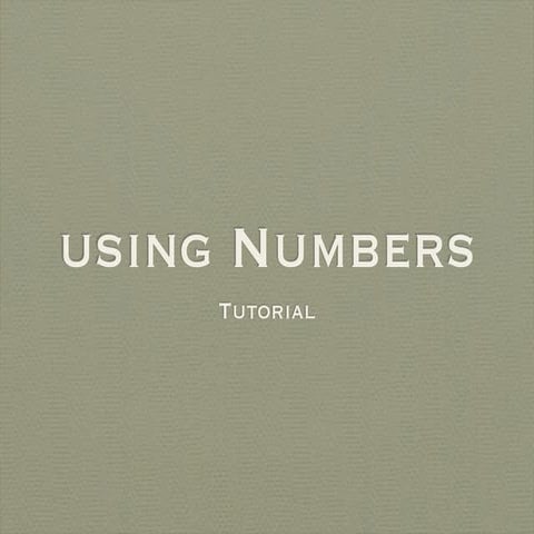Using Numbers