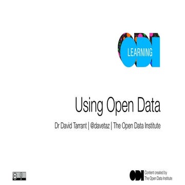 Using Open Data - David Tarrant