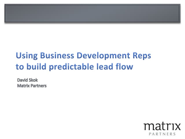 Outbound prospecting for highly tar...