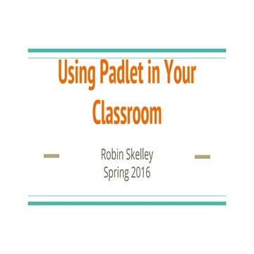 Using padlet in your classroom