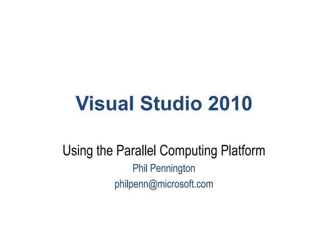 Using Parallel Computing Platform - NHDNUG