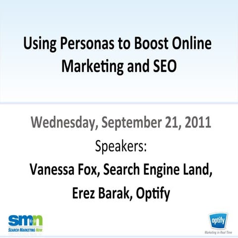 Using Personas to Boost Online Marketing and SEO