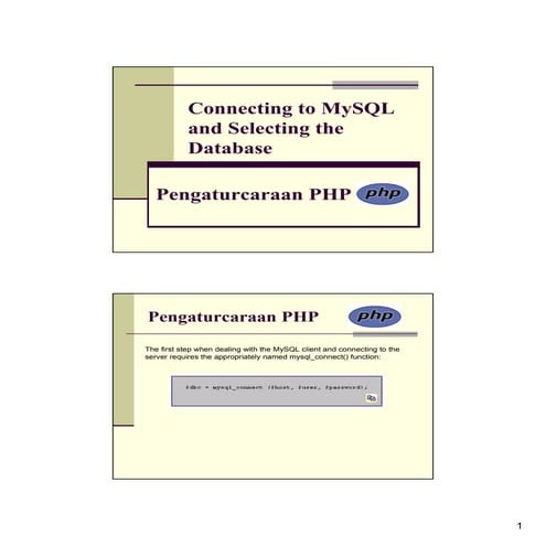 Using php with my sql | PDF