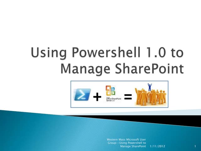 Using Powershell to manage SharePoint