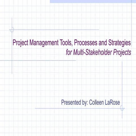 Using project management tools