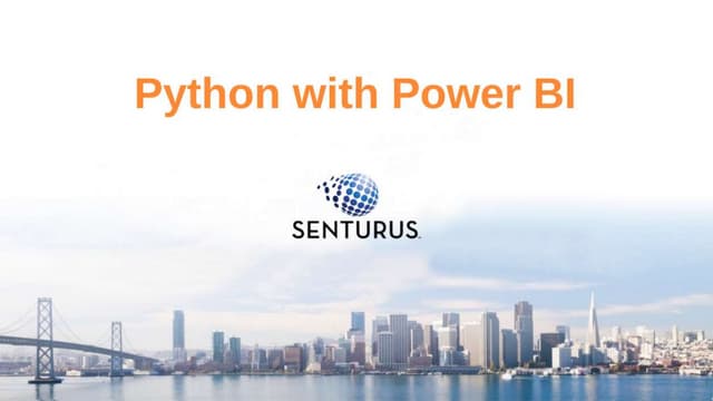 Using Python with Power BI | PPTX