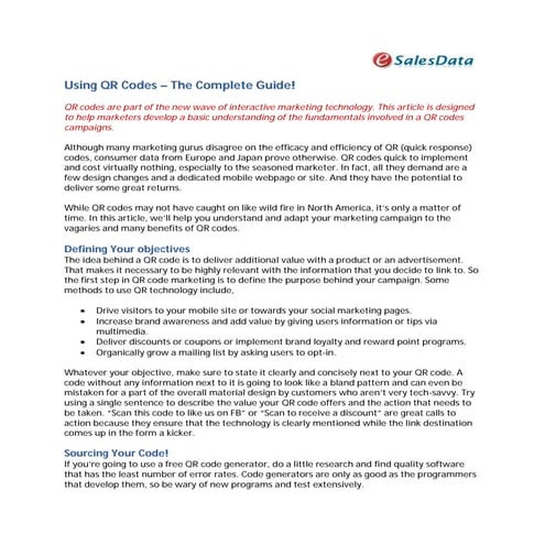 Using QR Codes – The Complete Guide!