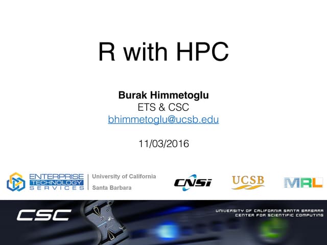 Using R in remote computer clusters