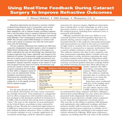 Using real time feedback during cataract surgery to improve refractive outcom...