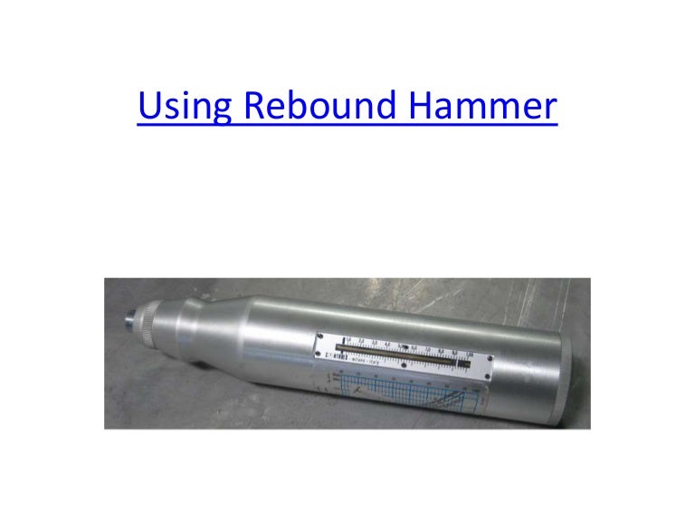 Using rebound hammer
