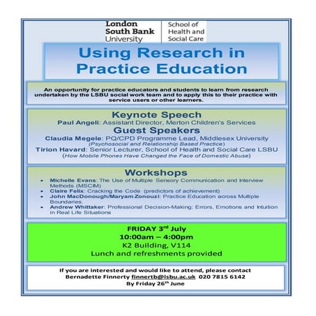 Using research in practice education | DOCX