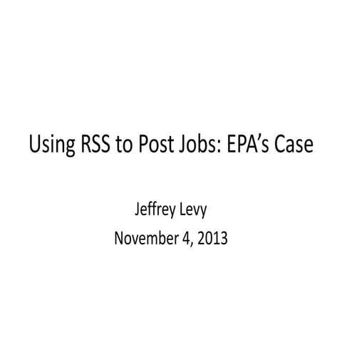 Using RSS to Post Jobs to Multiple Channels