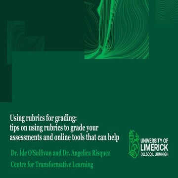 Using rubrics for grading and tools at UL