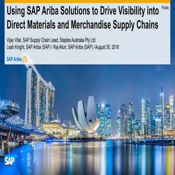 Using SAP Ariba Solutions to Drive Visibility into Direct Materials and Merch...