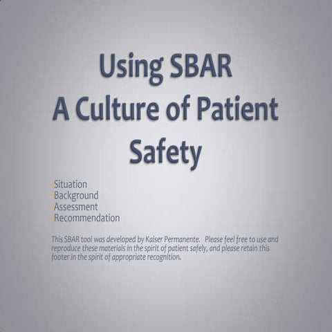 SBAR presentation
