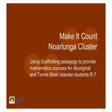 Using scaffolding pedagogy to provide mathematics success for aboriginal stud...
