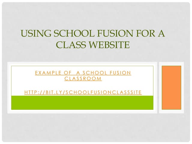 Create a Class Website in SchoolFusion