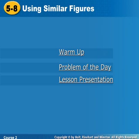 Using similar figures