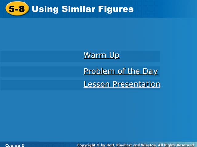 Using similar figures