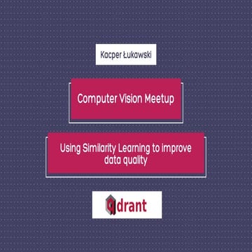 Computer Vision Meetup: Using Similarity Learning to Improve Data Quality
