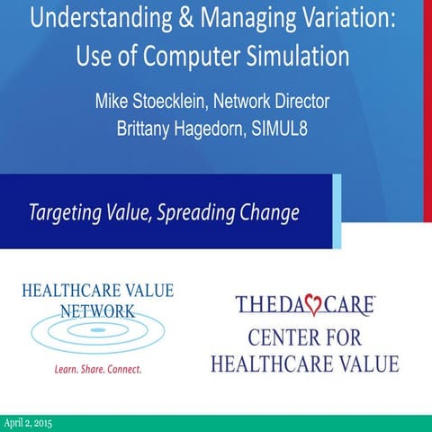 Understanding & Managing Variation: Use of Computer Simulation