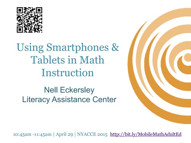 Using Smartphones and Tablets in Math Instruction