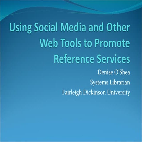 Using Social Media and Other Web Tools