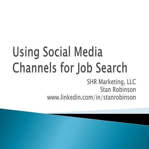 Using social media channels in job search   122712