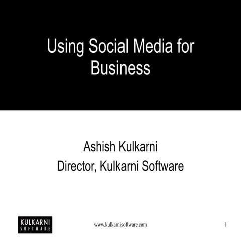 Using Social Media For Business