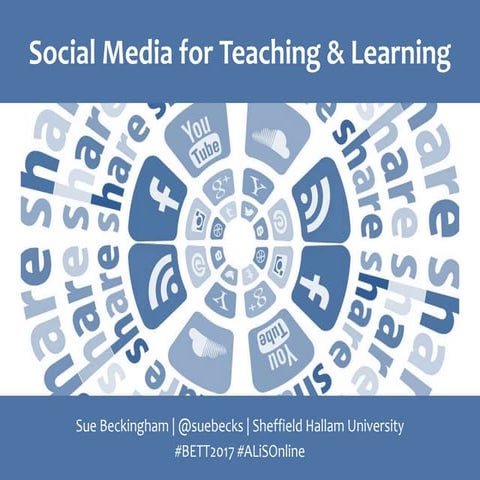 Using social media for learning and teaching #Bett2017 #ALiSOnline