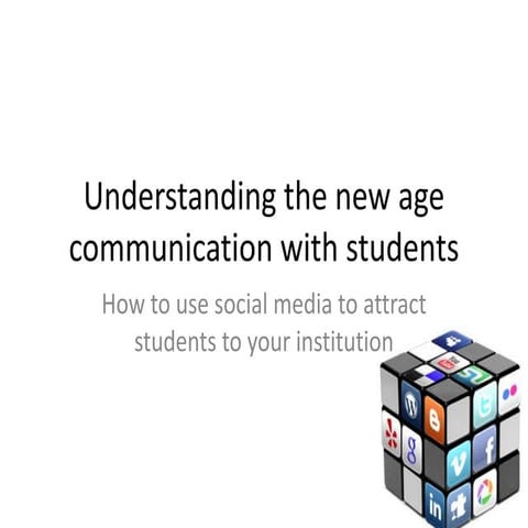 Using social media for marketing your institution