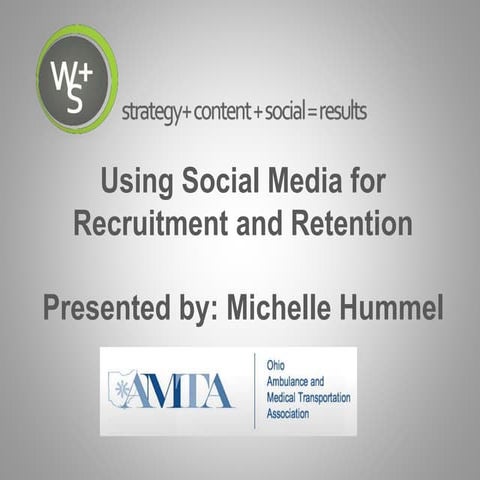 Using Social Media for Recruitment and Retention