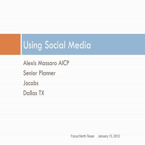 Using Social Media For Urban Planning Projects