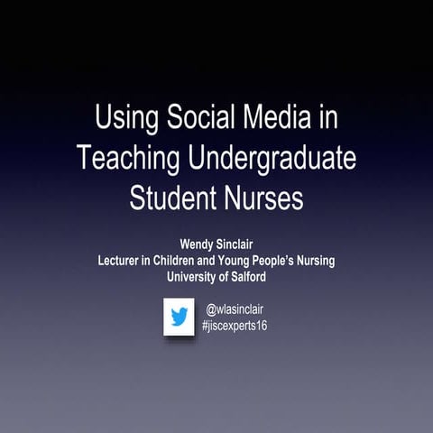 Using social media in teaching