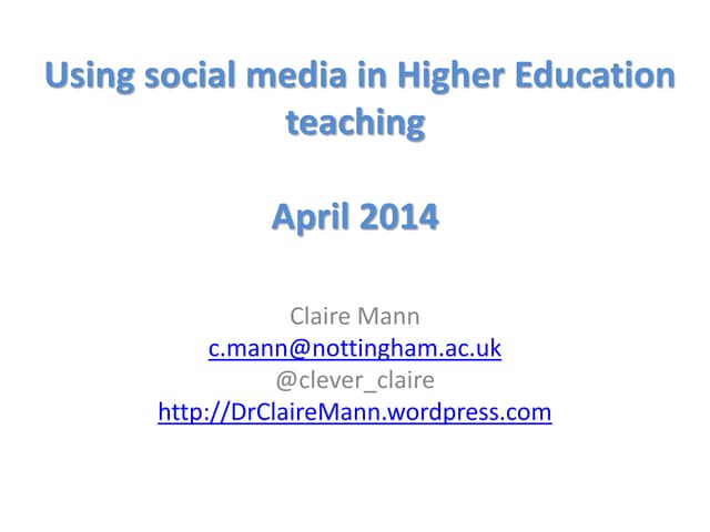 Using social media in teaching2014