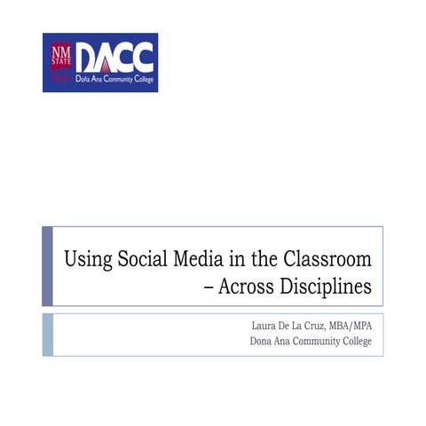 Using social media in the classroom