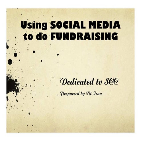 Using social media to do fundraising 