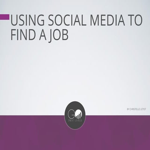 Using social media to find a job