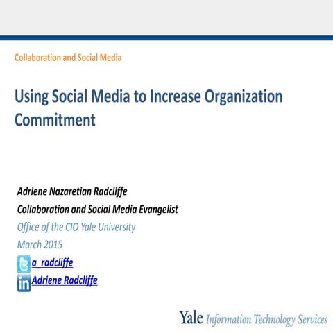 Using social media to increase organizational committment