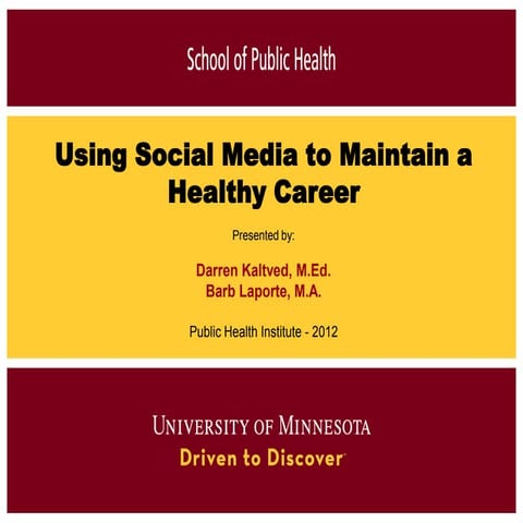 Using Social Media To Maintain A Healthy Career