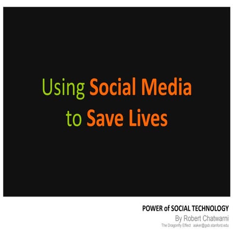 Using socialmediatosavelives