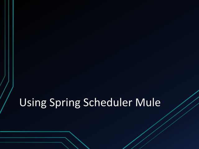 Using spring scheduler mule