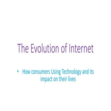 How Consumers Use Technology and its impact on their lives